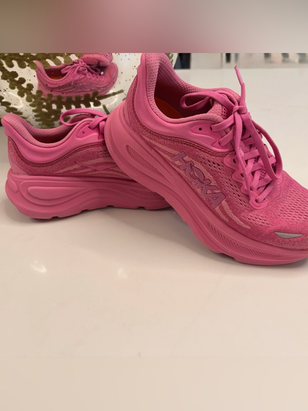 Pretty in Pink Hoka Women's Pink Athletic Running Shoes - Picture 5 of 5